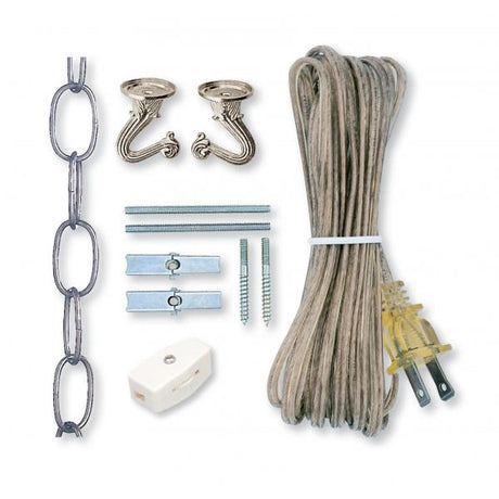 Swag Lite Kit - 12 Foot - Nickel Finish