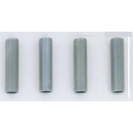 4 Steel Nipples - 1/8 IPS - Running Thread - 1-1/2" Length
