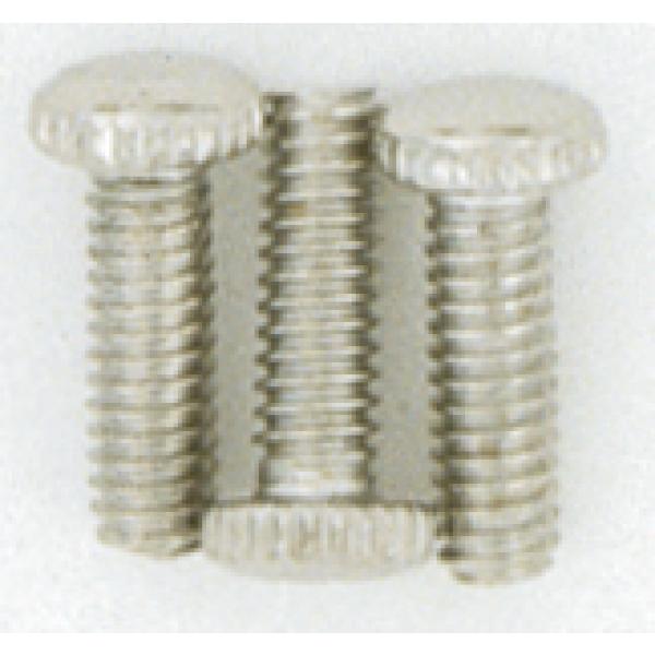 3 Knurled Screws - 8/32 - Nickel Plated Finish