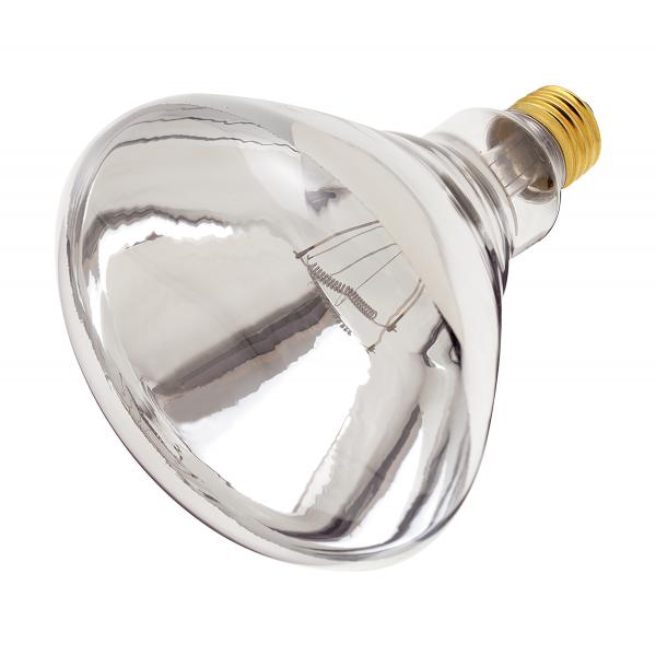 375 Watt BR40 Incandescent - Clear Heat - 5000 Average rated hours - Medium base - 120 Volt - Shatter Proof