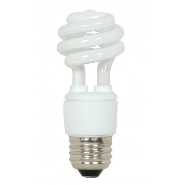 9 Watt - Mini Spiral Compact Fluorescent - 4100K - 82 CRI - Medium base - 120 Volt