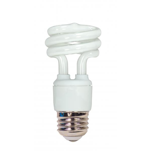 11 Watt - Mini Spiral Compact Fluorescent - 4100K - 82 CRI - Medium base - 120 Volt