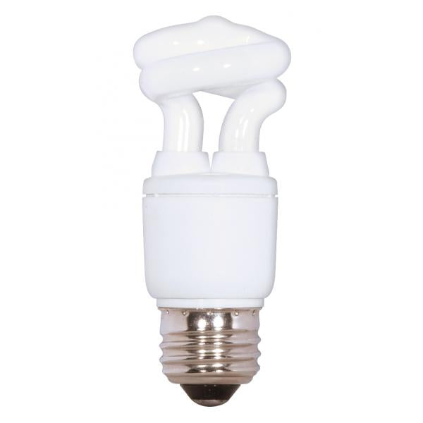 5 Watt - Mini Spiral Compact Fluorescent - 2700K - 82 CRI - Medium base - 120 Volt