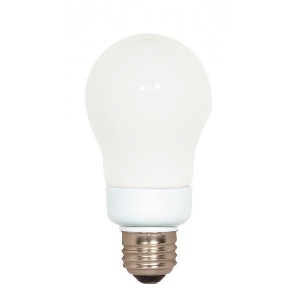 7 Watt - A19 Compact Fluorescent - 2700K - 82 CRI - Medium base - 120 Volt