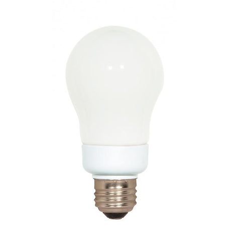 9 Watt - A19 Compact Fluorescent - 4100K - 82 CRI - Medium base - 120 Volt