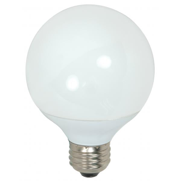 9 Watt - G25 Compact Fluorescent - 4100K - 82 CRI - Medium base - 120 Volt