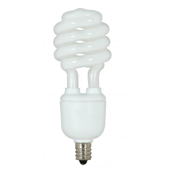 13 Watt - Mini Spiral Compact Fluorescent - 4100K - 82 CRI - Candelabra base - 120 Volt