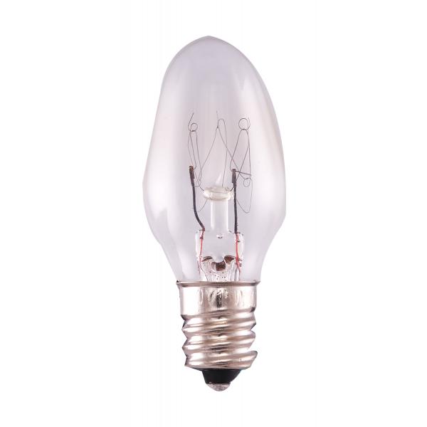 15 Watt C7 Night Light & Holiday Lamp - Candelabra Base - 120 Volt