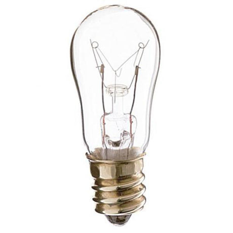 12 Watt S6 Incandescent - Clear - 1500 Average rated hours - 30 Lumens - Candelabra base - 250 Volt