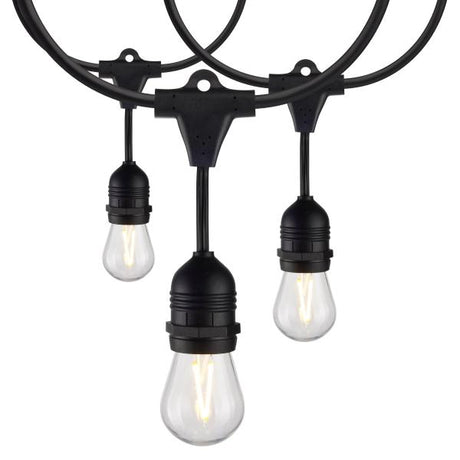 24Ft - LED String Light - Includes 12-S14 bulbs - 2200K - 120 Volts