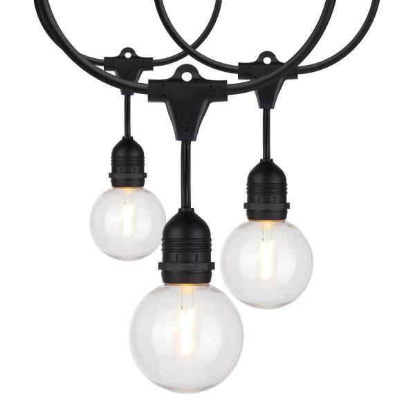 24Ft - LED String Light - Includes 12-G25 bulbs - 2200K - 120 Volts