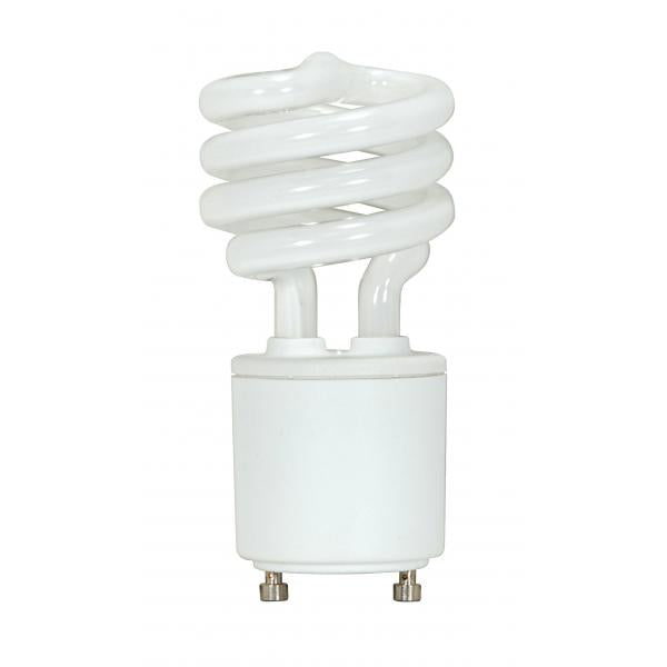 9 Watt - Mini Spiral Compact Fluorescent - 2700K - 82 CRI - GU24 base - 120 Volt