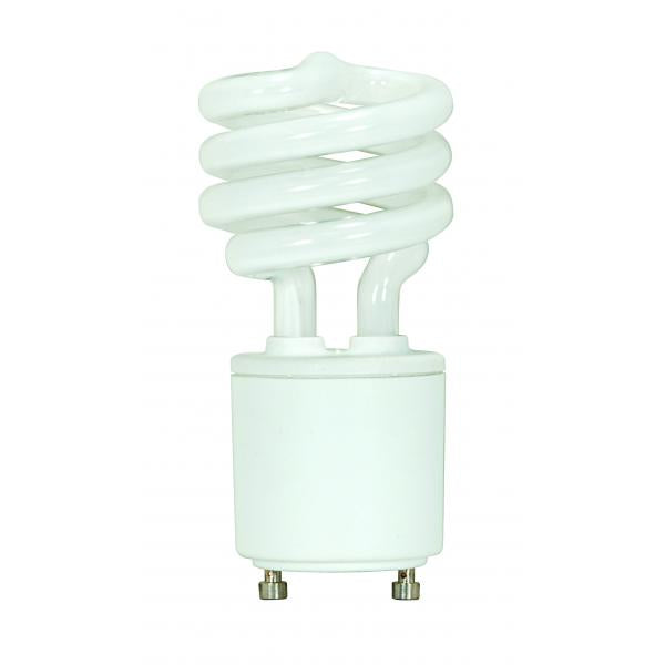 13 Watt - Mini Spiral Compact Fluorescent - 3500K - 82 CRI - GU24 base - 120 Volt