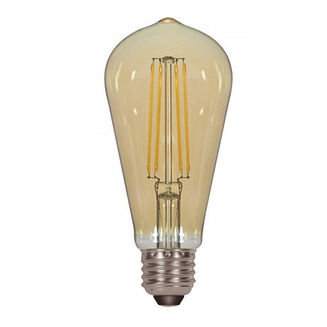 4.5 Watt ST19 LED - Amber - Medium base - 2000K - 350 Lumens - 120 Volt - Carded