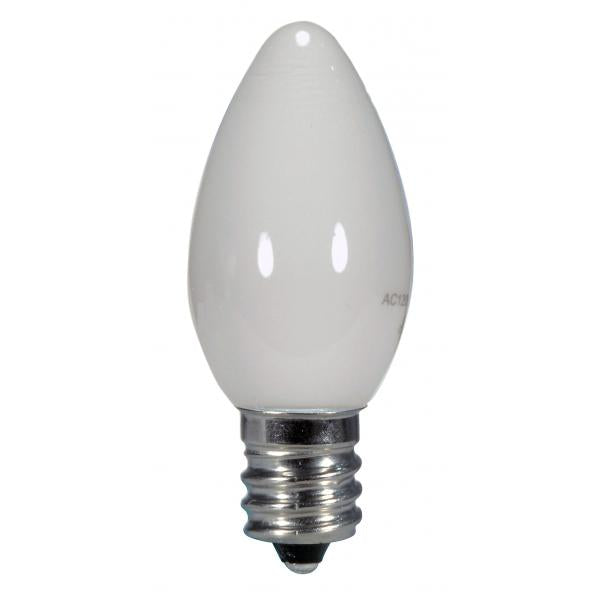 0.5 Watt LED - C7 - White - 2700K - Candelabra base - 120 Volt - Carded