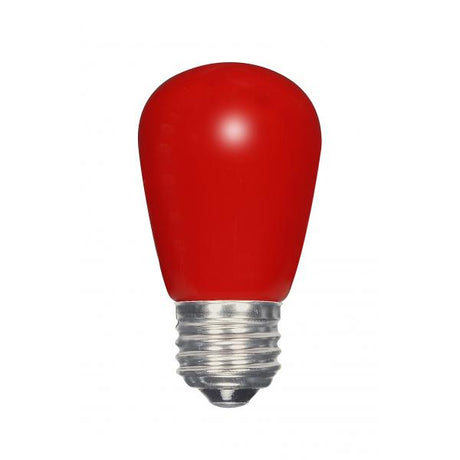 1.4 Watt LED - S14 - Ceramic Red - Medium base - 120 Volt - Carded