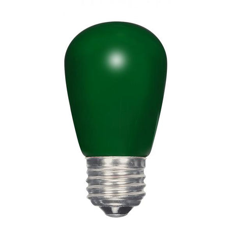 1.4 Watt LED - S14 - Ceramic Green - Medium base - 120 Volt - Carded