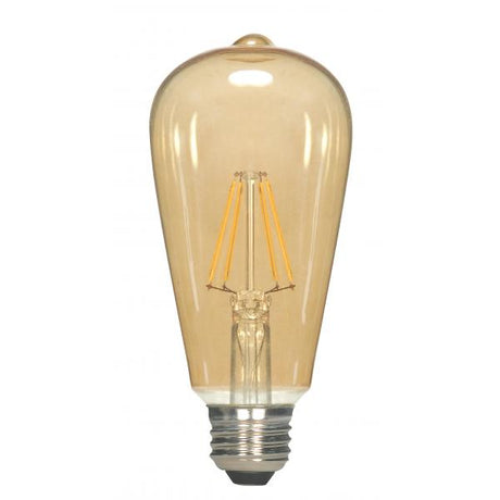 2.5 Watt ST19 LED - Transparent Amber - Medium base - 2000K - 220 Lumens - 120 Volt