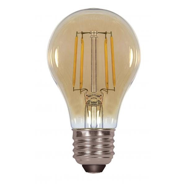 4.5 Watt A19 LED - Amber - Medium base - 2000K - 350 Lumens - 120 Volt