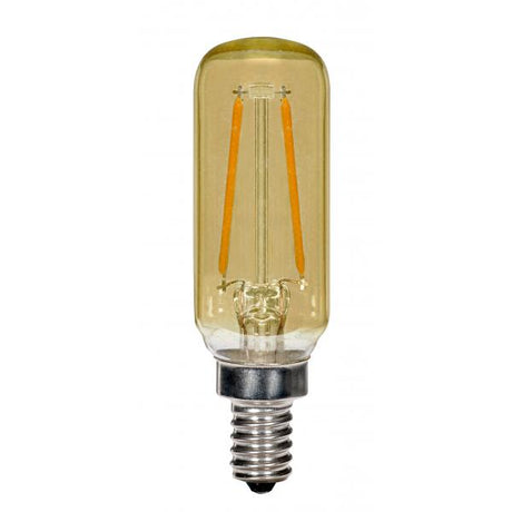 2.5 Watt T6 LED - Amber - Candelabra base - 2000K - 150 Lumens - 120 Volt