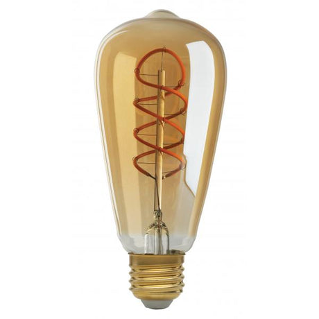 4.5 Watt ST19 LED - Amber - Medium base - 2000K - 260 Lumens - 120 Volt