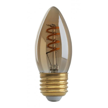 2.3 Watt B10 LED - Amber - Medium base - 2000K - 120 Lumens - 120 Volt