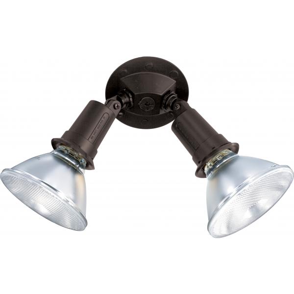 2 Light - 10" - Flood Light - Exterior - PAR38 with Adjustable Swivel - Bronze Finish