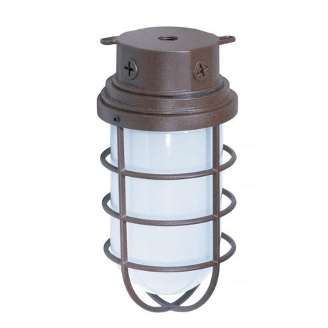 1 Light - 11" - Industrial Style - Surface Mount with Frosted Glass - Old Bronze Finish