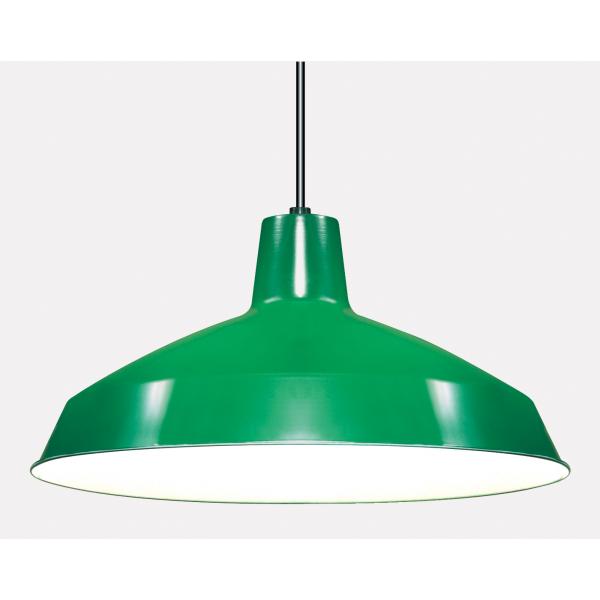 1 Light - 16" - Pendant - Warehouse Shade - Green Finish