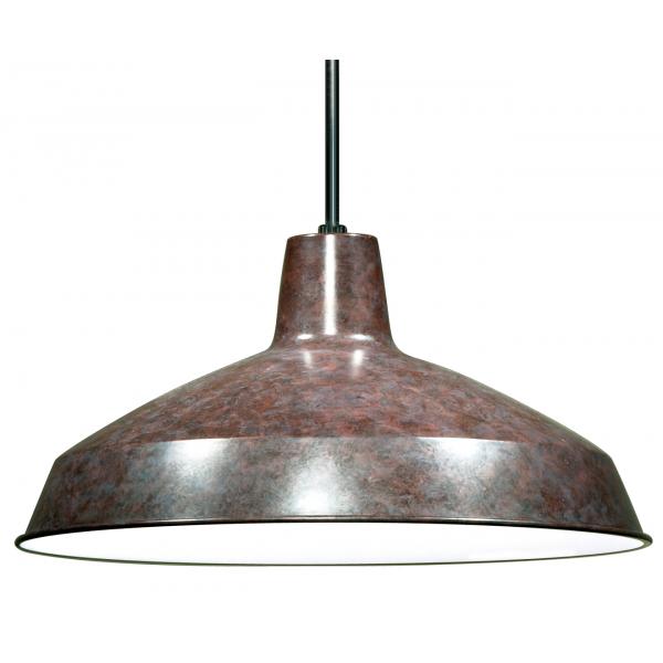 1 Light - 16" - Pendant - Warehouse Shade - Old Bronze Finish