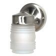 1 Light - 6" - Porch - Wall - Mason Jar with Frosted Glass - Brushed Nickel Finish