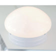 1 Light - 8" - Flush Mount - Small White Mushroom - White Finish