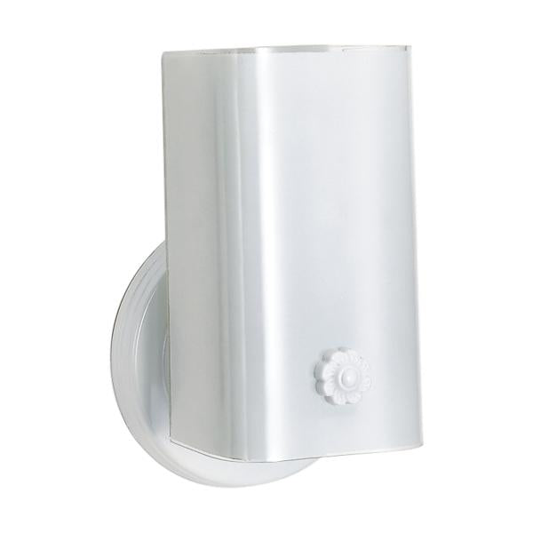 1 Light - 7" - Vanity - with White "U" Channel Glass - White Finish