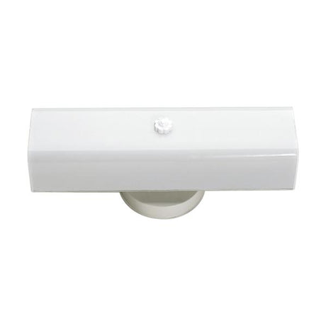 2 Light - 14" - Vanity - with White "U" Channel Glass - White Finish