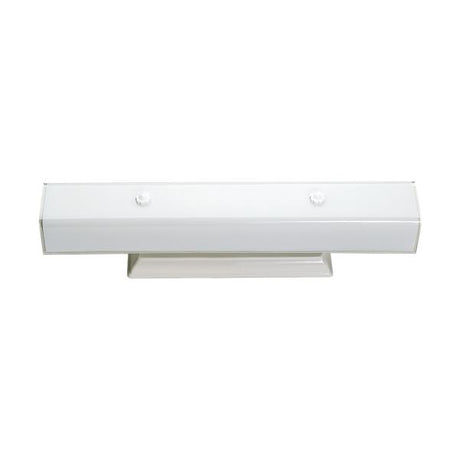 4 Light - 24" - Vanity - with White "U" Channel Glass - White Finish