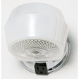 1 Light - 5" - Vanity - with White - Crystal Bottom Shade & Conv Outlet - Polished Chrome Finish