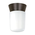 1 Light - 8" - Utility - Ceiling Mount - With White Glass Cylinder - Bronzotic Finish