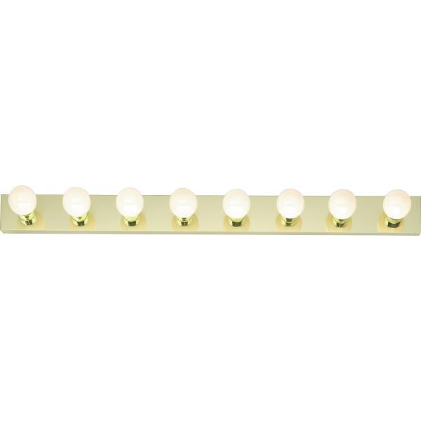 8 Light - 48" - Vanity - Strip - Polished Brass Finish