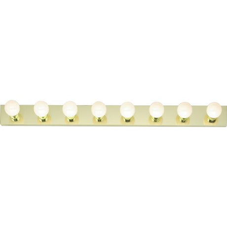 8 Light - 48" - Vanity - Strip - Polished Brass Finish