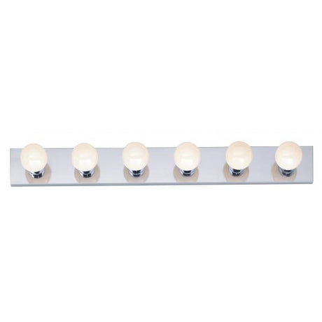 6 Light - 36" - Vanity - Strip - Polished Chrome Finish