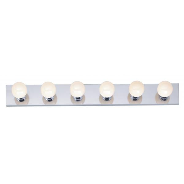 6 Light - 36" - Vanity - Strip - Polished Chrome Finish