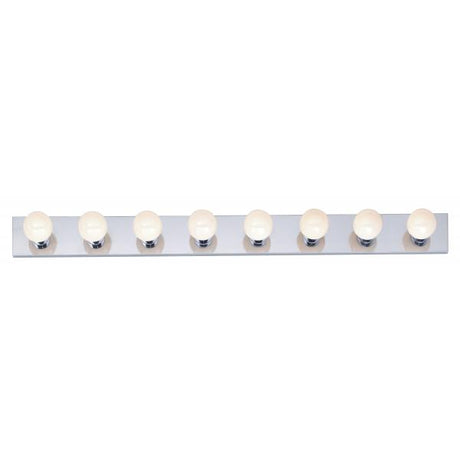8 Light - 48" - Vanity - Strip - Polished Chrome Finish