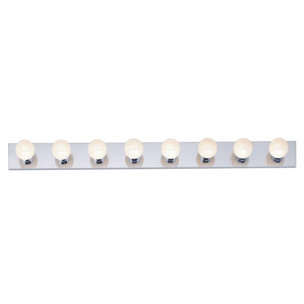 8 Light - 48" - Vanity - Strip - Polished Chrome Finish