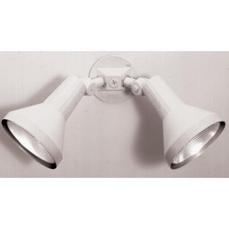2 Light - 15" - Flood Light - Exterior - PAR38 with Adjustable Swivel - White Finish