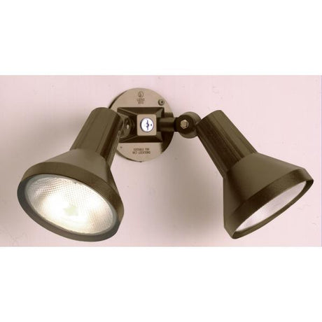 2 Light - 15" - Flood Light - Exterior - PAR38 with Adjustable Swivel - Bronze Finish
