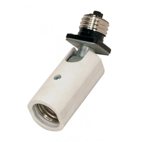 1-Light Medium Base Socket Adapter - White Finish
