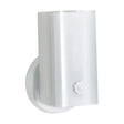 1 Light - 7" Vanity with White "U" Channel Glass with Switch - White Finish