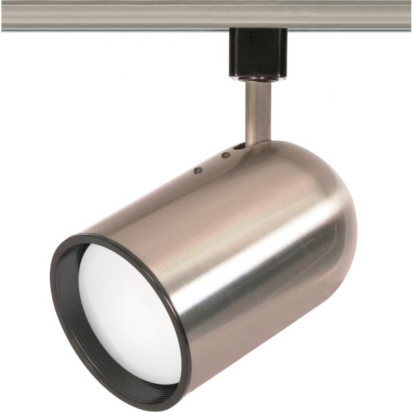 1 Light - R30 - Track Head - Bullet Cylinder - Brushed Nickel Finish