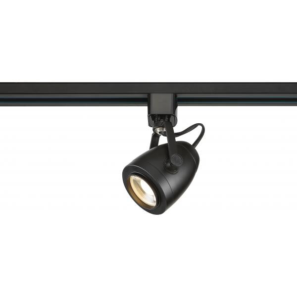 1 Light - LED - 12W Track Head - Pinch Back - Black - 36 Deg. Beam