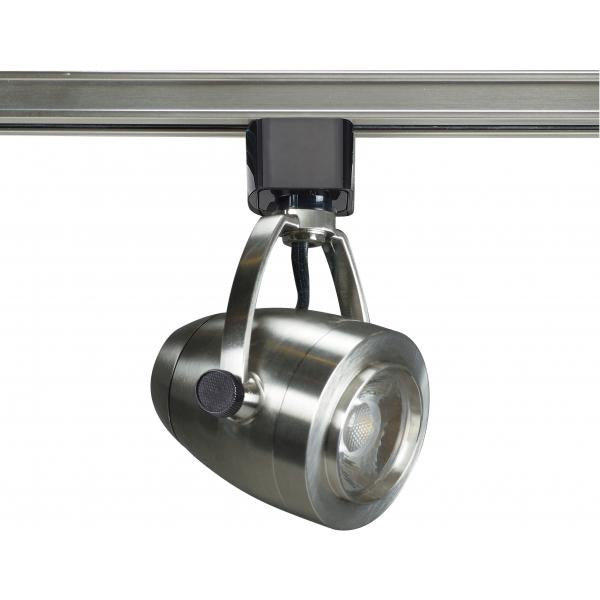 1 Light - LED - 12W Track Head - Pinch back shape - Brushed Nickel - 24 Deg. Beam